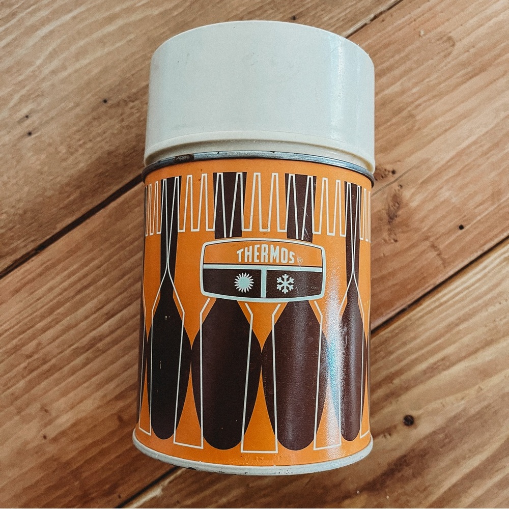 Vintage Thermos soup tin container